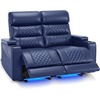 image:imageMCombo 767 3 Seats Zero Gravity Power Loveseat Sofa for Adults Home Theater Seating with Power Headrest FSC Certified USB amp Type C Ports Armrest Storage amp LED Light HTS564 GreyNavy Blue