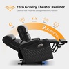 image:imageMCombo 767 3 Seats Zero Gravity Power Loveseat Sofa for Adults Home Theater Seating with Power Headrest FSC Certified USB amp Type C Ports Armrest Storage amp LED Light HTS564 GreyBlack