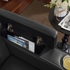 image:imageMCombo 767 3 Seats Zero Gravity Power Loveseat Sofa for Adults Home Theater Seating with Power Headrest FSC Certified USB amp Type C Ports Armrest Storage amp LED Light HTS564 GreyDark Grey
