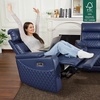 image:imageMCombo 767 3 Seats Zero Gravity Power Loveseat Sofa for Adults Home Theater Seating with Power Headrest FSC Certified USB amp Type C Ports Armrest Storage amp LED Light HTS564 GreyNavy Blue