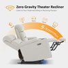 image:imageMCombo 767 3 Seats Zero Gravity Power Loveseat Sofa for Adults Home Theater Seating with Power Headrest FSC Certified USB amp Type C Ports Armrest Storage amp LED Light HTS564 GreyLight Grey