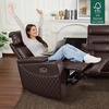 image:imageMCombo 767 3 Seats Zero Gravity Power Loveseat Sofa for Adults Home Theater Seating with Power Headrest FSC Certified USB amp Type C Ports Armrest Storage amp LED Light HTS564 GreyDark Brown