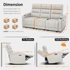 image:imageMCombo 767 3 Seats Zero Gravity Power Loveseat Sofa for Adults Home Theater Seating with Power Headrest FSC Certified USB amp Type C Ports Armrest Storage amp LED Light HTS564 GreyLight Grey