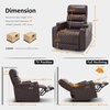 image:imageMCombo 767 3 Seats Zero Gravity Power Loveseat Sofa for Adults Home Theater Seating with Power Headrest FSC Certified USB amp Type C Ports Armrest Storage amp LED Light HTS564 GreyDark Brown