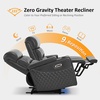 image:imageMCombo 767 3 Seats Zero Gravity Power Loveseat Sofa for Adults Home Theater Seating with Power Headrest FSC Certified USB amp Type C Ports Armrest Storage amp LED Light HTS564 GreyDark Grey