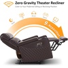 image:imageMCombo 767 3 Seats Zero Gravity Power Loveseat Sofa for Adults Home Theater Seating with Power Headrest FSC Certified USB amp Type C Ports Armrest Storage amp LED Light HTS564 GreyDark Brown