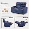 image:imageMCombo 767 3 Seats Zero Gravity Power Loveseat Sofa for Adults Home Theater Seating with Power Headrest FSC Certified USB amp Type C Ports Armrest Storage amp LED Light HTS564 GreyNavy Blue