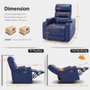 image:imageMCombo 767 3 Seats Zero Gravity Power Loveseat Sofa for Adults Home Theater Seating with Power Headrest FSC Certified USB amp Type C Ports Armrest Storage amp LED Light HTS564 GreyNavy Blue