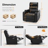 image:imageMCombo 767 3 Seats Zero Gravity Power Loveseat Sofa for Adults Home Theater Seating with Power Headrest FSC Certified USB amp Type C Ports Armrest Storage amp LED Light HTS564 GreyBlack