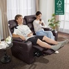 image:imageMCombo 767 3 Seats Zero Gravity Power Loveseat Sofa for Adults Home Theater Seating with Power Headrest FSC Certified USB amp Type C Ports Armrest Storage amp LED Light HTS564 GreyDark Brown