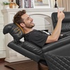 image:imageMCombo 767 3 Seats Zero Gravity Power Loveseat Sofa for Adults Home Theater Seating with Power Headrest FSC Certified USB amp Type C Ports Armrest Storage amp LED Light HTS564 GreyDark Grey