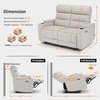 image:imageMCombo 767 3 Seats Zero Gravity Power Loveseat Sofa for Adults Home Theater Seating with Power Headrest FSC Certified USB amp Type C Ports Armrest Storage amp LED Light HTS564 GreyLight Grey