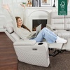 image:imageMCombo 767 3 Seats Zero Gravity Power Loveseat Sofa for Adults Home Theater Seating with Power Headrest FSC Certified USB amp Type C Ports Armrest Storage amp LED Light HTS564 GreyLight Grey