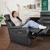 image:imageMCombo 767 3 Seats Zero Gravity Power Loveseat Sofa for Adults Home Theater Seating with Power Headrest FSC Certified USB amp Type C Ports Armrest Storage amp LED Light HTS564 GreyDark Grey