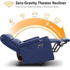 image:imageMCombo 767 3 Seats Zero Gravity Power Loveseat Sofa for Adults Home Theater Seating with Power Headrest FSC Certified USB amp Type C Ports Armrest Storage amp LED Light HTS564 GreyNavy Blue