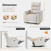 image:imageMCombo 767 3 Seats Zero Gravity Power Loveseat Sofa for Adults Home Theater Seating with Power Headrest FSC Certified USB amp Type C Ports Armrest Storage amp LED Light HTS564 GreyLight Grey