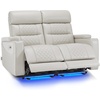 image:imageMCombo 767 3 Seats Zero Gravity Power Loveseat Sofa for Adults Home Theater Seating with Power Headrest FSC Certified USB amp Type C Ports Armrest Storage amp LED Light HTS564 GreyLight Grey