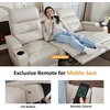 image:imageMCombo 767 3 Seats Zero Gravity Power Loveseat Sofa for Adults Home Theater Seating with Power Headrest FSC Certified USB amp Type C Ports Armrest Storage amp LED Light HTS564 GreyLight Grey