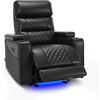 image:imageMCombo 767 3 Seats Zero Gravity Power Loveseat Sofa for Adults Home Theater Seating with Power Headrest FSC Certified USB amp Type C Ports Armrest Storage amp LED Light HTS564 GreyBlack