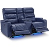 image:imageMCombo 767 3 Seats Zero Gravity Power Loveseat Sofa for Adults Home Theater Seating with Power Headrest FSC Certified USB amp Type C Ports Armrest Storage amp LED Light HTS564 GreyNavy Blue