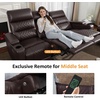 image:imageMCombo 767 3 Seats Zero Gravity Power Loveseat Sofa for Adults Home Theater Seating with Power Headrest FSC Certified USB amp Type C Ports Armrest Storage amp LED Light HTS564 GreyDark Brown