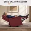 image:imageMCombo 80 Zero Gravity Oversized Power Reclining Loveseat with Adjustable Headrest for Living Room Double Recliner Sofa with USB amp Type C Armrest Storage amp LED Light HTS401SETRed