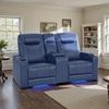 image:imageMCombo 80 Zero Gravity Oversized Power Reclining Loveseat with Adjustable Headrest for Living Room Double Recliner Sofa with USB amp Type C Armrest Storage amp LED Light HTS401SETNavy Blue