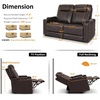 image:imageMCombo 80 Zero Gravity Oversized Power Reclining Loveseat with Adjustable Headrest for Living Room Double Recliner Sofa with USB amp Type C Armrest Storage amp LED Light HTS401SETBrown