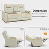 image:imageMCombo 80 Zero Gravity Oversized Power Reclining Loveseat with Adjustable Headrest for Living Room Double Recliner Sofa with USB amp Type C Armrest Storage amp LED Light HTS401SETBeige