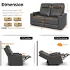 image:imageMCombo 80 Zero Gravity Oversized Power Reclining Loveseat with Adjustable Headrest for Living Room Double Recliner Sofa with USB amp Type C Armrest Storage amp LED Light HTS401SETDark Grey