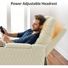 image:imageMCombo 80 Zero Gravity Oversized Power Reclining Loveseat with Adjustable Headrest for Living Room Double Recliner Sofa with USB amp Type C Armrest Storage amp LED Light HTS401SETBeige