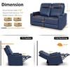 image:imageMCombo 80 Zero Gravity Oversized Power Reclining Loveseat with Adjustable Headrest for Living Room Double Recliner Sofa with USB amp Type C Armrest Storage amp LED Light HTS401SETNavy Blue