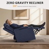 image:imageMCombo 80 Zero Gravity Oversized Power Reclining Loveseat with Adjustable Headrest for Living Room Double Recliner Sofa with USB amp Type C Armrest Storage amp LED Light HTS401SETNavy Blue