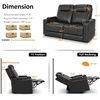 image:imageMCombo 80 Zero Gravity Oversized Power Reclining Loveseat with Adjustable Headrest for Living Room Double Recliner Sofa with USB amp Type C Armrest Storage amp LED Light HTS401SETBlack