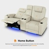 image:imageMCombo 80 Zero Gravity Oversized Power Reclining Loveseat with Adjustable Headrest for Living Room Double Recliner Sofa with USB amp Type C Armrest Storage amp LED Light HTS401SETBeige