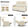 image:imageMCombo 80 Zero Gravity Oversized Power Reclining Loveseat with Adjustable Headrest for Living Room Double Recliner Sofa with USB amp Type C Armrest Storage amp LED Light HTS401SETBeige