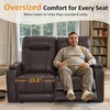 image:imageMCombo 80 Zero Gravity Oversized Power Reclining Loveseat with Adjustable Headrest for Living Room Double Recliner Sofa with USB amp Type C Armrest Storage amp LED Light HTS401SETBrown