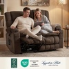 image:imageMCombo 807 W 3 Seater Power Reclining Sofa with Heat and Vibration Massage Zero Gravity Recliner Sofa Couch for Living Room Fabric 6316M3 Brown 3SeaterBrown
