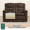 image:imageMCombo 807 W 3 Seater Power Reclining Sofa with Heat and Vibration Massage Zero Gravity Recliner Sofa Couch for Living Room Fabric 6316M3 Brown 3SeaterBrown