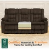 image:imageMCombo 807 W 3 Seater Power Reclining Sofa with Heat and Vibration Massage Zero Gravity Recliner Sofa Couch for Living Room Fabric 6316M3 Brown 3SeaterBrown