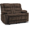 image:imageMCombo 807 W 3 Seater Power Reclining Sofa with Heat and Vibration Massage Zero Gravity Recliner Sofa Couch for Living Room Fabric 6316M3 Brown 3SeaterBrown