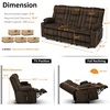 image:imageMCombo 807 W 3 Seater Power Reclining Sofa with Heat and Vibration Massage Zero Gravity Recliner Sofa Couch for Living Room Fabric 6316M3 Brown 3SeaterBrown
