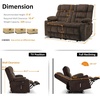image:imageMCombo 807 W 3 Seater Power Reclining Sofa with Heat and Vibration Massage Zero Gravity Recliner Sofa Couch for Living Room Fabric 6316M3 Brown 3SeaterBrown