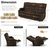 image:imageMCombo 807 W 3 Seater Power Reclining Sofa with Heat and Vibration Massage Zero Gravity Recliner Sofa Couch for Living Room Fabric 6316M3 Burgundy 3SeaterBrown