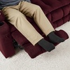 image:imageMCombo 807 W 3 Seater Power Reclining Sofa with Heat and Vibration Massage Zero Gravity Recliner Sofa Couch for Living Room Fabric 6316M3 Burgundy 3SeaterBurgundy
