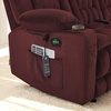 image:imageMCombo 807 W 3 Seater Power Reclining Sofa with Heat and Vibration Massage Zero Gravity Recliner Sofa Couch for Living Room Fabric 6316M3 Burgundy 3SeaterBurgundy