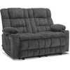 image:imageMCombo 807 W 3 Seater Power Reclining Sofa with Heat and Vibration Massage Zero Gravity Recliner Sofa Couch for Living Room Fabric 6316M3 Burgundy 3SeaterDark Grey