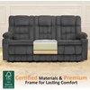 image:imageMCombo 807 W 3 Seater Power Reclining Sofa with Heat and Vibration Massage Zero Gravity Recliner Sofa Couch for Living Room Fabric 6316M3 Burgundy 3SeaterDark Grey