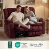 image:imageMCombo 807 W 3 Seater Power Reclining Sofa with Heat and Vibration Massage Zero Gravity Recliner Sofa Couch for Living Room Fabric 6316M3 Burgundy 3SeaterBurgundy