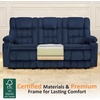 image:imageMCombo 807 W 3 Seater Power Reclining Sofa with Heat and Vibration Massage Zero Gravity Recliner Sofa Couch for Living Room Fabric 6316M3 Burgundy 3SeaterNavy Blue